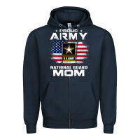 Proud Army National Guard Mom With American Flag Gift Pullover Hoodie Zipper Hoodie | Teevron