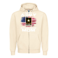 Sandshell proud army national guard mom with american flag gift pullover hoodie Zipper Hoodie - linhVisuals