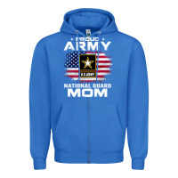 True Royal proud army national guard mom with american flag gift pullover hoodie Zipper Hoodie - linhVisuals