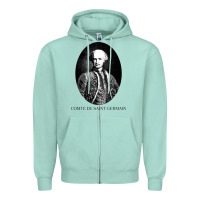 Seafoam comte de saint germain occultist philosopher Zipper Hoodie - linhVisuals