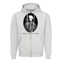 Dove Grey comte de saint germain occultist philosopher Zipper Hoodie - linhVisuals