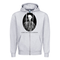 Heather Grey comte de saint germain occultist philosopher Zipper Hoodie - linhVisuals