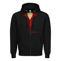 Black scarface Zipper Hoodie - linhVisuals