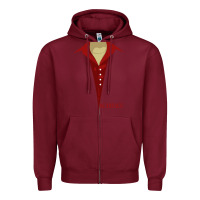 Burgundy scarface Zipper Hoodie - linhVisuals