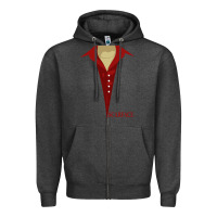 Charcoal Heather scarface Zipper Hoodie - linhVisuals