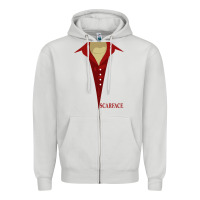 Dove Grey scarface Zipper Hoodie - linhVisuals