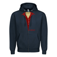 Navy scarface Zipper Hoodie - linhVisuals