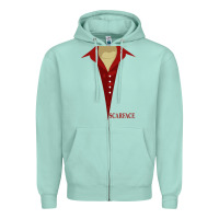 Seafoam scarface Zipper Hoodie - linhVisuals