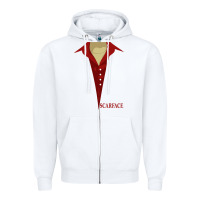 White scarface Zipper Hoodie - linhVisuals