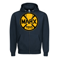 Navy marx toys Zipper Hoodie - linhVisuals