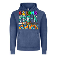 Vintage Denim So Long Pre K Hello Summer Vintage Hoodie - CowhideDigitalArt