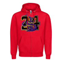 Red Mamba #24 Zipper Hoodie - linhVisuals