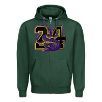 Sports Green Mamba #24 Zipper Hoodie - linhVisuals