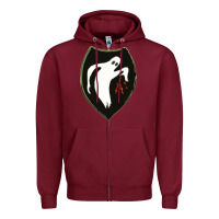 Burgundy season  ghost army Zipper Hoodie - linhVisuals