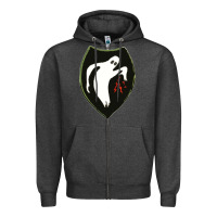 Charcoal Heather season  ghost army Zipper Hoodie - linhVisuals