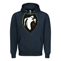 Navy season  ghost army Zipper Hoodie - linhVisuals