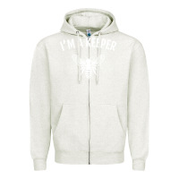 Oatmeal Heather beekeeper im a keeper Zipper Hoodie - linhVisuals