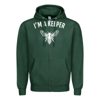 Sports Green beekeeper im a keeper Zipper Hoodie - linhVisuals