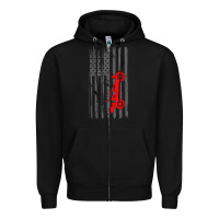Black rc racing american flag radio control rc car t shirt Zipper Hoodie - linhVisuals