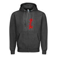 Charcoal Heather rc racing american flag radio control rc car t shirt Zipper Hoodie - linhVisuals