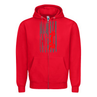 Red rc racing american flag radio control rc car t shirt Zipper Hoodie - linhVisuals