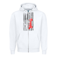 White rc racing american flag radio control rc car t shirt Zipper Hoodie - linhVisuals