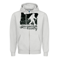 Dove Grey sasquatch country   sasquatch Zipper Hoodie - linhVisuals