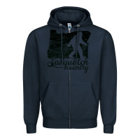 Navy sasquatch country   sasquatch Zipper Hoodie - linhVisuals