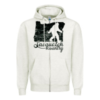 Oatmeal Heather sasquatch country   sasquatch Zipper Hoodie - linhVisuals