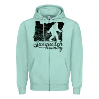 Seafoam sasquatch country   sasquatch Zipper Hoodie - linhVisuals