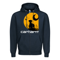 Navy carhartt vintage company Zipper Hoodie - linhVisuals