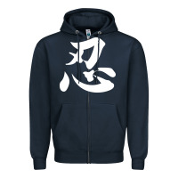 Navy shinobi light ninja Zipper Hoodie - linhVisuals