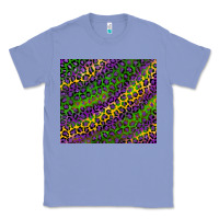Colony Blue mardi gras leopard background Classic Tee - RanaPortraitStore