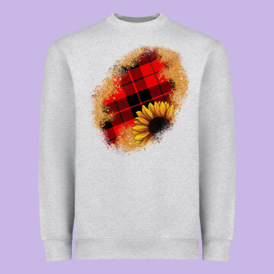 Sunflower Christmas Patch Heavyweight Sweatshirt Designed By Jahusdesignshop