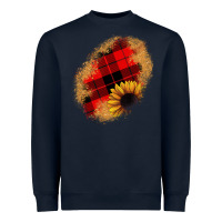 Navy sunflower Christmas patch Heavyweight Sweatshirt - JahusDesignShop