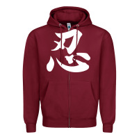 Burgundy shinobi light ninja Zipper Hoodie - linhVisuals