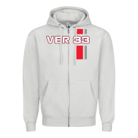 Dove Grey race 33 Zipper Hoodie - linhVisuals