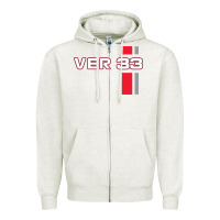 Oatmeal Heather race 33 Zipper Hoodie - linhVisuals