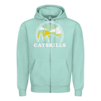 Seafoam catskills new york vintage Zipper Hoodie - linhVisuals