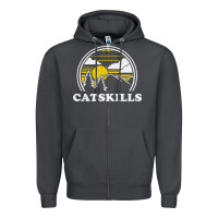 Smoke catskills new york vintage Zipper Hoodie - linhVisuals