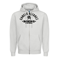 Dove Grey canelo alvarez boxing Zipper Hoodie - linhVisuals