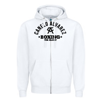 White canelo alvarez boxing Zipper Hoodie - linhVisuals