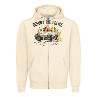 Sandshell defund the police Zipper Hoodie - linhVisuals