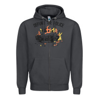 Smoke defund the police Zipper Hoodie - linhVisuals