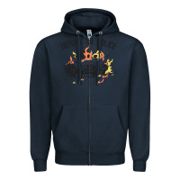 Navy defund the police Zipper Hoodie - linhVisuals