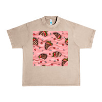 French Oak valentines day strawberries in cream seamless pattern Urban Heavy Tee - BundleAndBundleShop