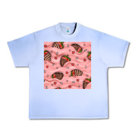 Grape Ice valentines day strawberries in cream seamless pattern Urban Heavy Tee - BundleAndBundleShop