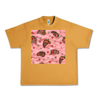 Peanut Butter valentines day strawberries in cream seamless pattern Urban Heavy Tee - BundleAndBundleShop