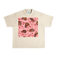 Sandshell valentines day strawberries in cream seamless pattern Urban Heavy Tee - BundleAndBundleShop
