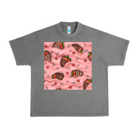 Valentines Day Strawberries In Cream Seamless Pattern Urban Heavy Tee | Teevron